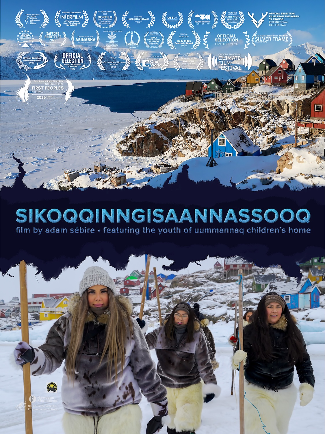 Movie poster for Greenland sea ice documentary film made with the Inuit community