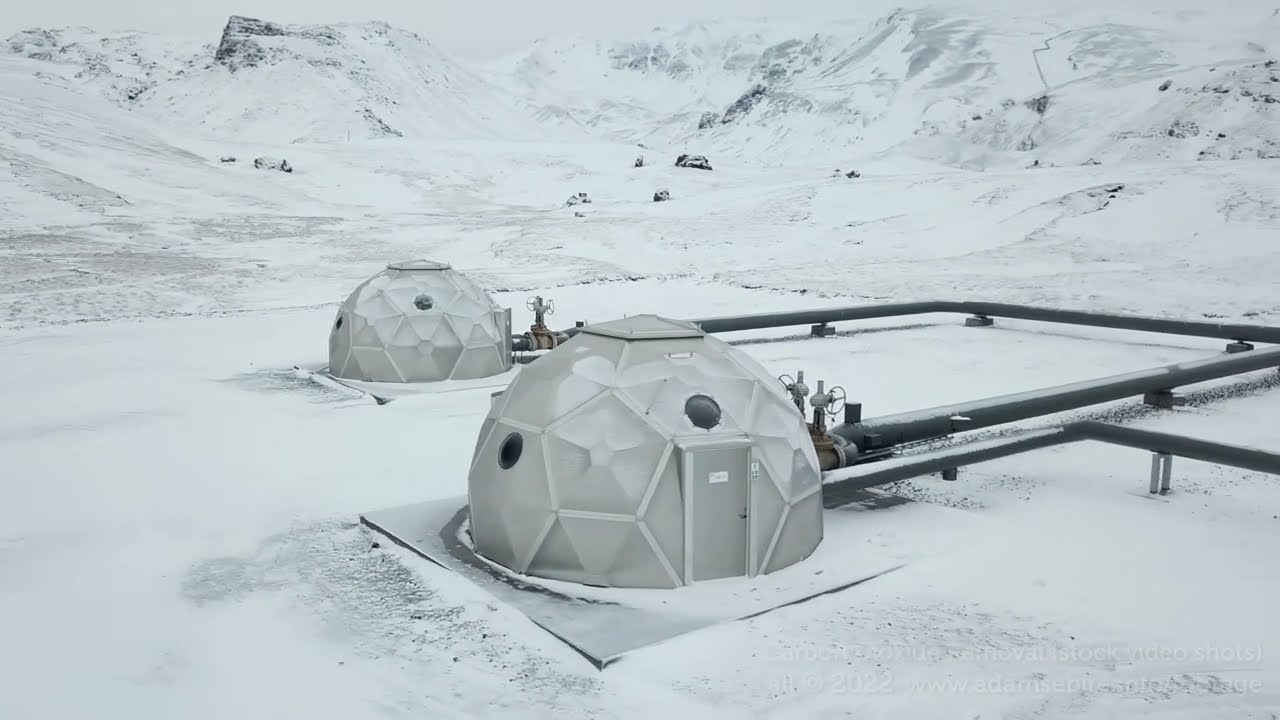 Carbon dioxide removal technology — CO2 Capture, Storage and Utilisation — stock video footage reel